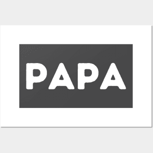 Papa Shirt White Letters Posters and Art